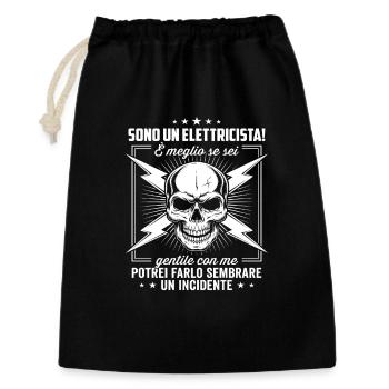 Be Nice to an Electrician - Gift Bag 30 x 45 cm - black - Front