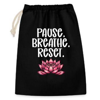 Yoga-Meditationstraining Yoga-Liebhaber-Yoga-Kurs - Geschenkbeutel aus Baumwolle (30 x 45 cm) - Schwarz - Vorne