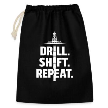 Offshore-bohrer-rig-bohrer Bohrboden Offshore - Geschenkbeutel aus Baumwolle (30 x 45 cm) - Schwarz - Vorne
