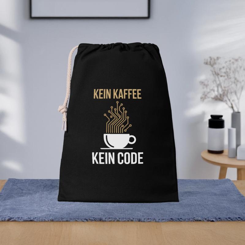 Kein Kaffee Kein Code Programmierer Informatiker Geschenkbeutel aus Baumwolle (30 x 45 cm)