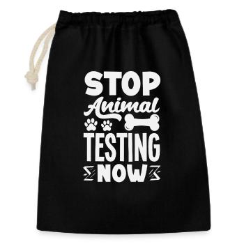 Stop animal testing - Foster Adopt Shelter now - Gift Bag 30 x 45 cm - black - Front
