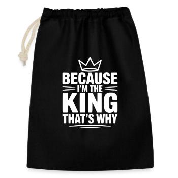 Parce que je suis le roi, voilà pourquoi - Sac cadeau 30 x 45 cm - noir - Devant