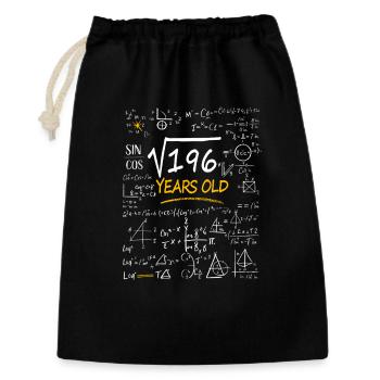 14 Jahre Geburtstag Mathematikformeln Lustig - Geschenkbeutel aus Baumwolle (30 x 45 cm) - Schwarz - Vorne