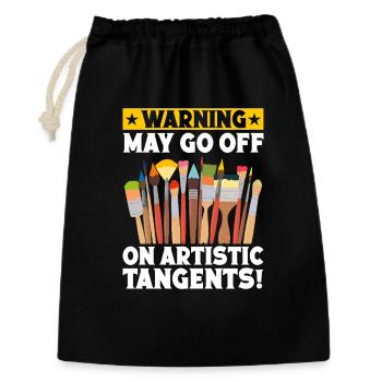 Peintre d’art drôle, Tang Touches Don - Sac cadeau 30 x 45 cm - noir - Devant
