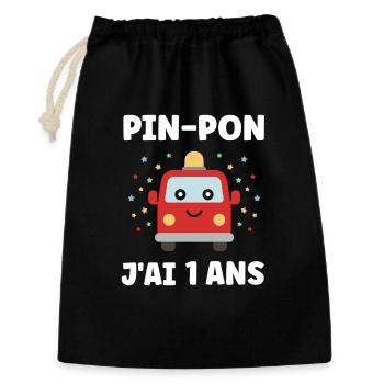 1 year - Gift Bag 30 x 45 cm - black - Front