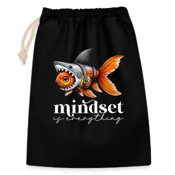 Mindset Funny Motivational Inspirational - Geschenkbeutel aus Baumwolle (30 x 45 cm) - Schwarz - Vorne