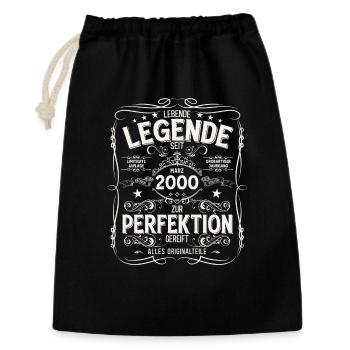 26. Geburtstag Geschenk Mann Vintage März 2000 - Geschenkbeutel aus Baumwolle (30 x 45 cm) - Schwarz - Vorne