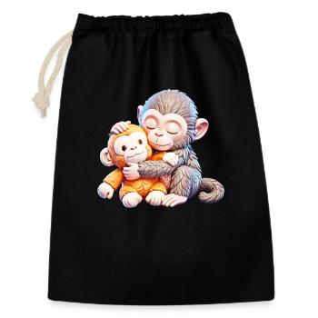 Cuddle Monkeys Embrace - Gift Bag 30 x 45 cm - black - Front