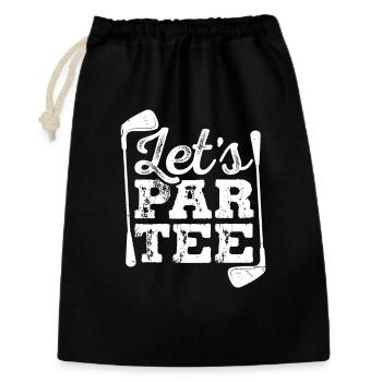 Let s Par Tee Golf - Geschenkbeutel aus Baumwolle (30 x 45 cm) - Schwarz - Vorne