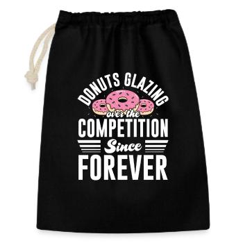 Restauration rapide en donuts - Sac cadeau 30 x 45 cm - noir - Devant