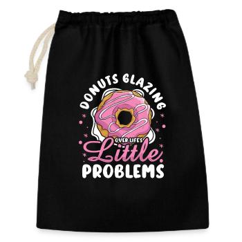 Restauration rapide en donuts - Sac cadeau 30 x 45 cm - noir - Devant