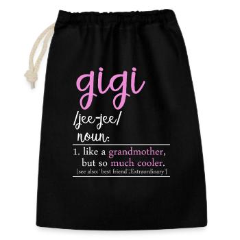 Chemise Grandma Drôle Gigi Definition - Sac cadeau 30 x 45 cm - noir - Devant