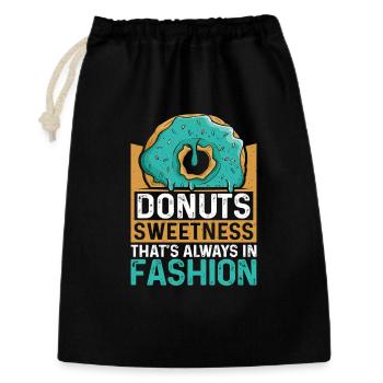 Donut fast food - Gift Bag 30 x 45 cm - black - Front