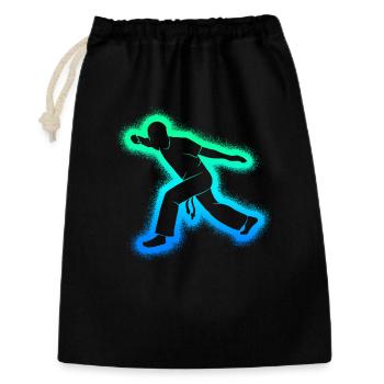 Capoeira Martial Arts Jungen Herren Capoerista - Geschenkbeutel aus Baumwolle (30 x 45 cm) - Schwarz - Vorne
