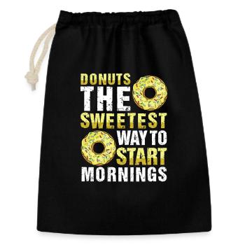 Donut fast food - Gift Bag 30 x 45 cm - black - Front