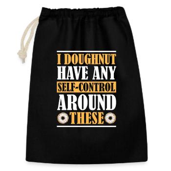 Restauration rapide en donuts - Sac cadeau 30 x 45 cm - noir - Devant