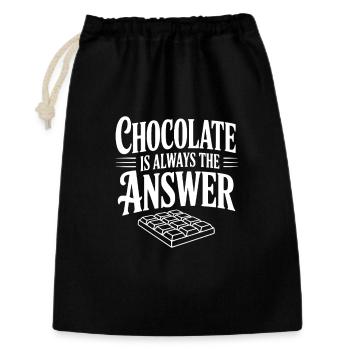 Le chocolat est toujours la solution - Sac cadeau 30 x 45 cm - noir - Devant