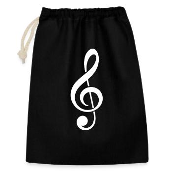Notenschlüssel Symbol Stil Musik Liebe - Geschenkbeutel aus Baumwolle (30 x 45 cm) - Schwarz - Vorne