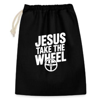 Jesus Take the Wheel - Gift Bag 30 x 45 cm - black - Front
