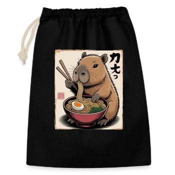Capybara Ramen Feast - Gift Bag 30 x 45 cm - black - Front