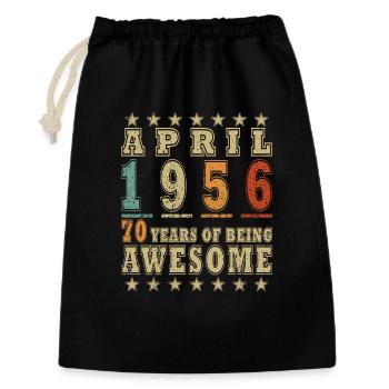 April 1956 – 70 years of Awesome - Gift Bag 30 x 45 cm - black - Front