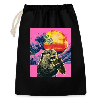 Doner Kebab Otter - Gift Bag 30 x 45 cm - black - Front