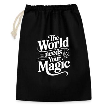 The World Needs Your Magic - Gift Bag 30 x 45 cm - black - Front