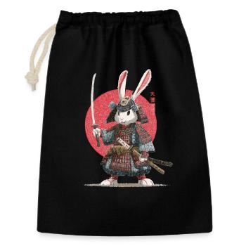 Bunny Samurai in Armor - Gift Bag 30 x 45 cm - black - Front