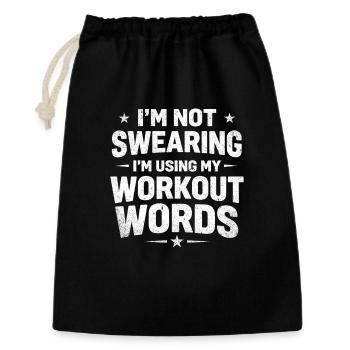 Workout Words Not Swearing Fitness Humor - Gift Bag 30 x 45 cm - black - Front