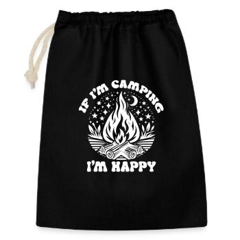 Campeur Randonneur Scout Camping Randonnée Montagnes Forêt - Sac cadeau 30 x 45 cm - noir - Devant