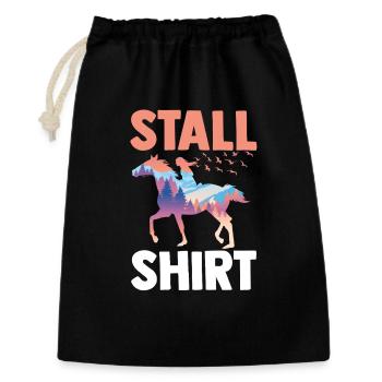 Équitation Amateurs de chevaux Écuries à cheval Chevaux - Sac cadeau 30 x 45 cm - noir - Devant