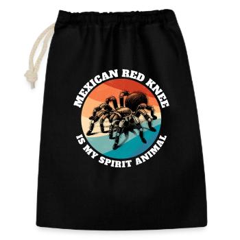 Dictons de la tarentule à genoux rouge - Sac cadeau 30 x 45 cm - noir - Devant