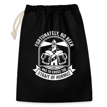 Fortunately No Beer Strait of Hormuz Humor - Gift Bag 30 x 45 cm - black - Front
