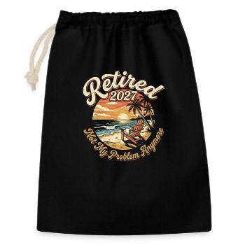 Retirement in 2027 – no longer my problem. Retirement - Gift Bag 30 x 45 cm - black - Front