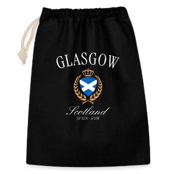 Couronne des armoiries de Glasgow, Écosse, souvenir de voyage - Sac cadeau 30 x 45 cm - noir - Devant