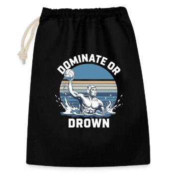 Motif de water-polo dominant ou noyé - Sac cadeau 30 x 45 cm - noir - Devant