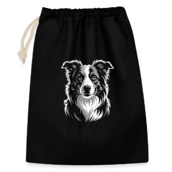 Border Collie - Gift Bag 30 x 45 cm - black - Front