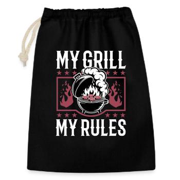 BBQ Grilling Meat Smoking Barbecue - Gift Bag 30 x 45 cm - black - Front