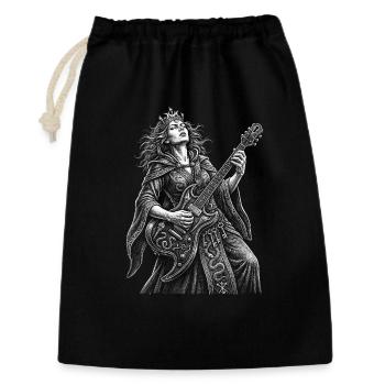 Hécate joue de la guitare - Sac cadeau 30 x 45 cm - noir - Devant