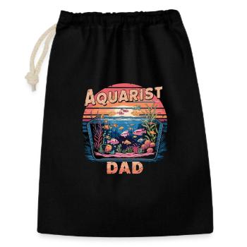 Motif drôle de père aquariophile Papa aquarium pour - Sac cadeau 30 x 45 cm - noir - Devant