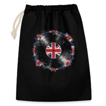 British Vinyl Flag - Geschenkbeutel aus Baumwolle (30 x 45 cm) - Schwarz - Vorne