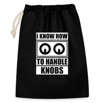 Boutons de poignée Ingénieur du son Ingénieur du son - Sac cadeau 30 x 45 cm - noir - Devant