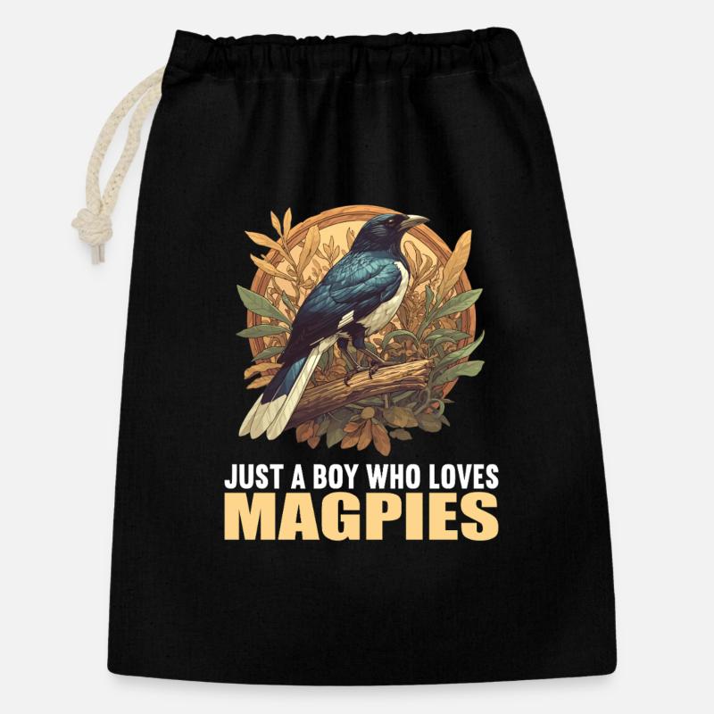 Pies Magpie - Sac cadeau 30 x 45 cm - noir