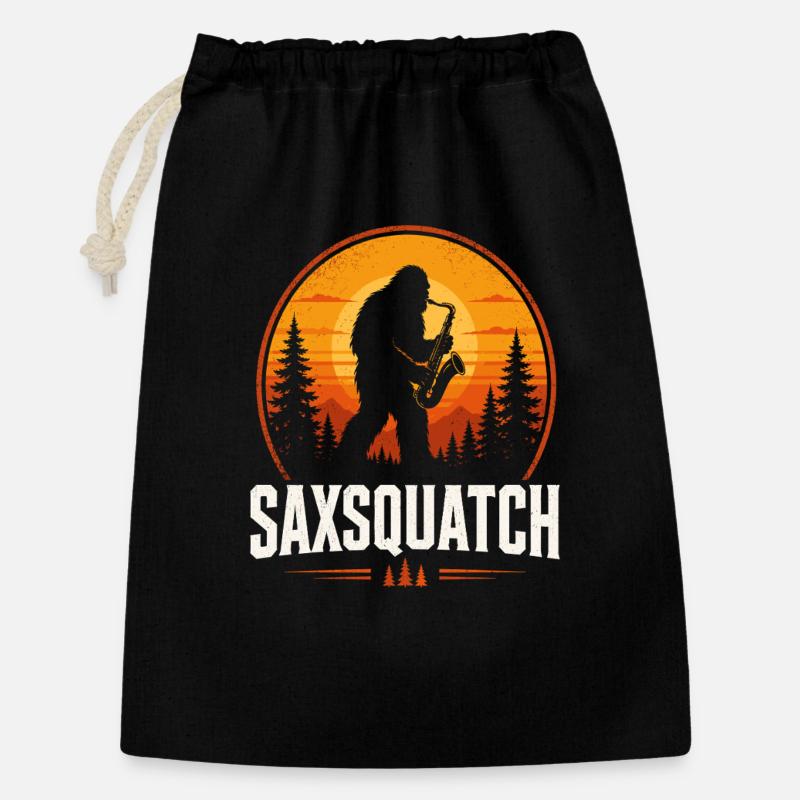 Sasquatch Jazz Sunset Logo - Sac cadeau 30 x 45 cm - noir