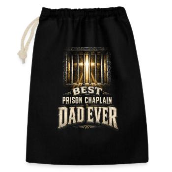 Kaplan Kleriker Pfarrer Best Prison Chaplain Dad - Geschenkbeutel aus Baumwolle (30 x 45 cm) - Schwarz - Vorne