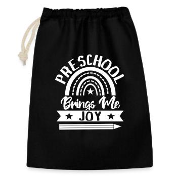 Enseignante de maternelle m’apporte de la joie Enseignante de garderie - Sac cadeau 30 x 45 cm - noir - Devant