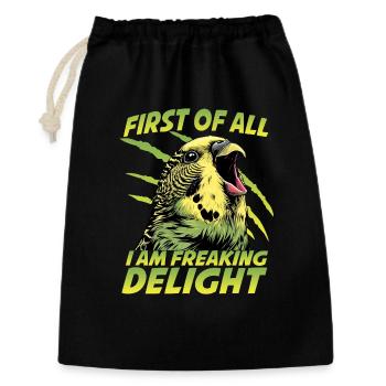 Australian Parakeet Budgie Budgie Humor - Gift Bag 30 x 45 cm - black - Front
