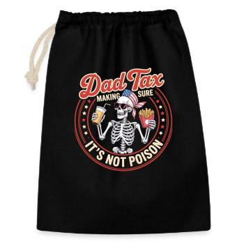 Parti squelette fiscal du père - Sac cadeau 30 x 45 cm - noir - Devant