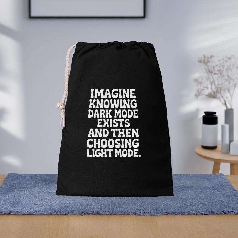Le mode sombre existe Programmeur IT Nerd Coder Office Sac cadeau 30 x 45 cm