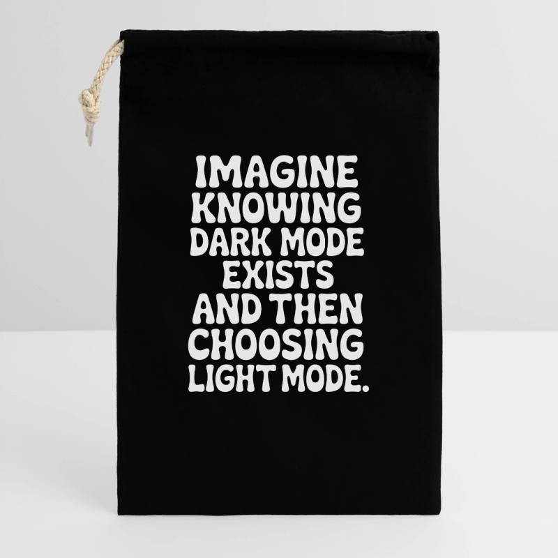 Le mode sombre existe Programmeur IT Nerd Coder Office Sac cadeau 30 x 45 cm